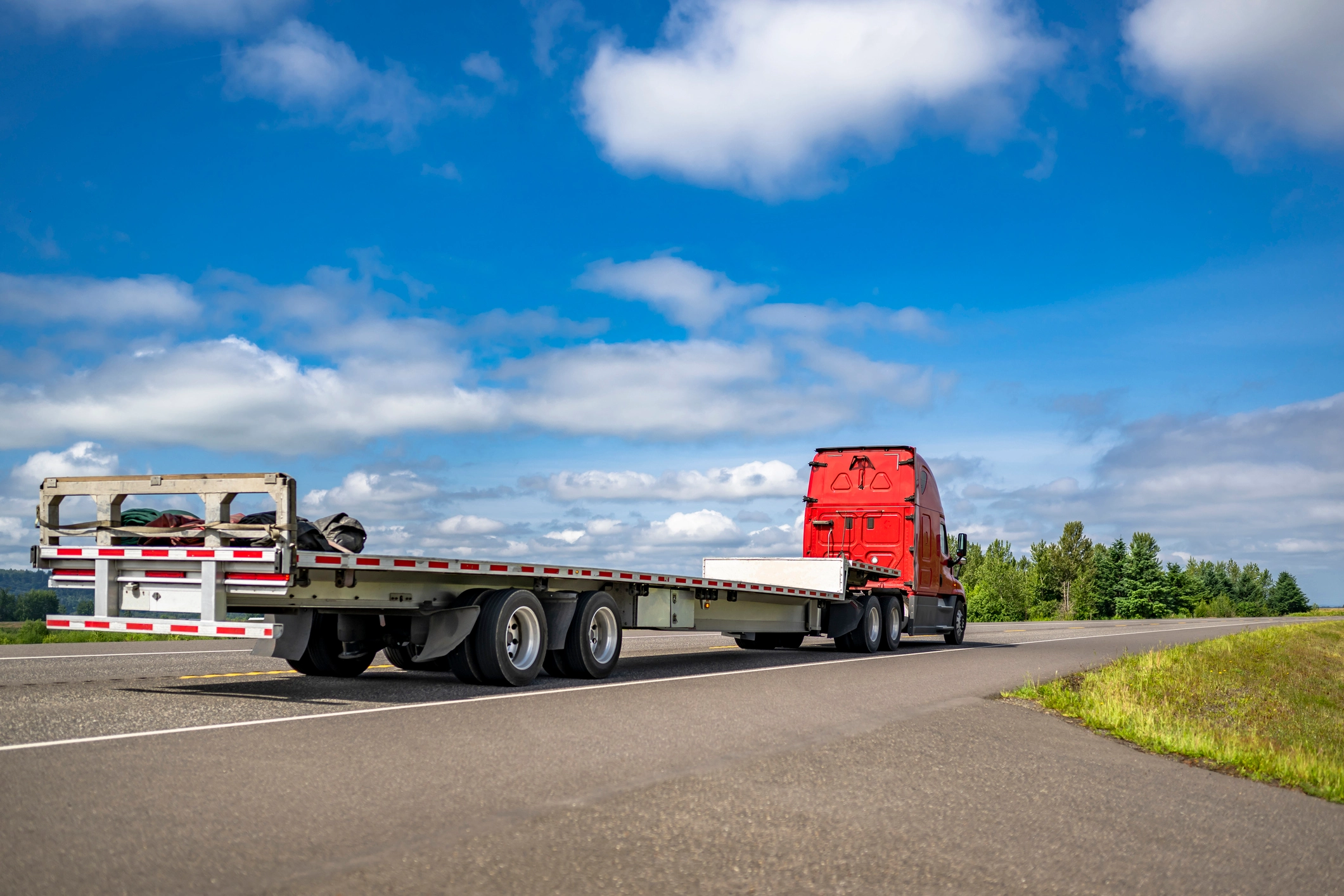 Freight truck parked on roadside